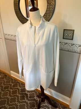 New with Talbots tags White Full-Zip Women's white Jacket  3x